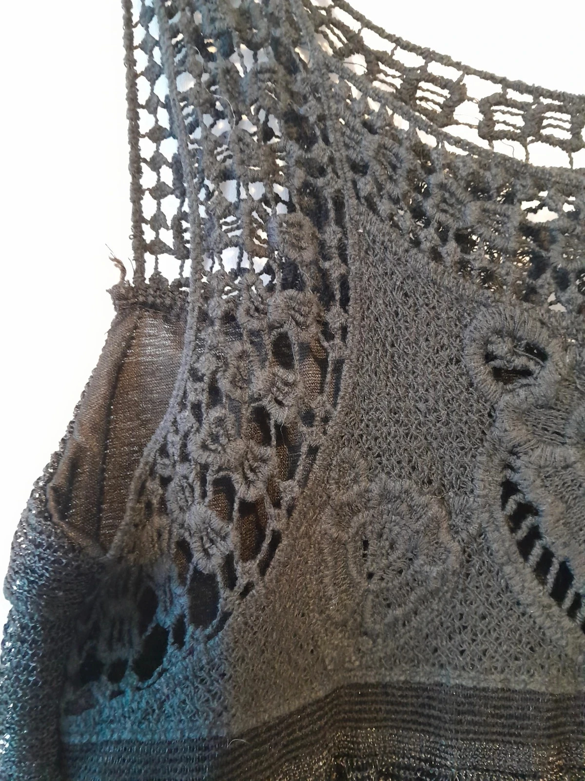 Vestido longo, com babados, cor preto, Tamanho 38/40 – photo 5